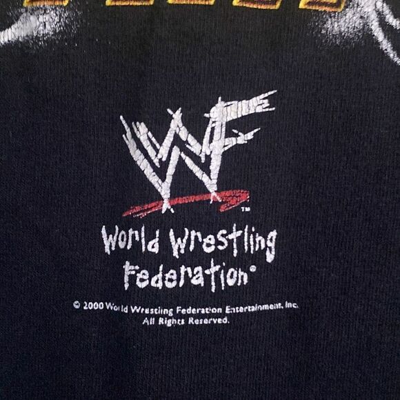 WWF THE ROCK Black Wrestling T Shirt 2000 Size XXL - Picture 5 of 7